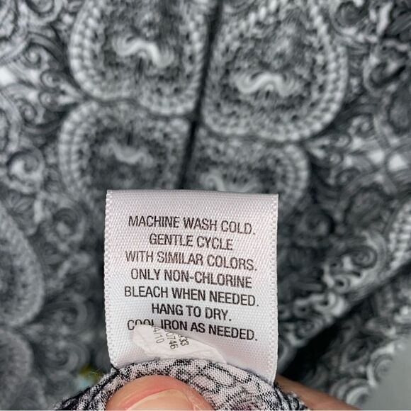 Xhilaration Womens Bho Paisley Elastic Waist V-Neck Dolman Midi Dress Medium - Picture 9 of 11